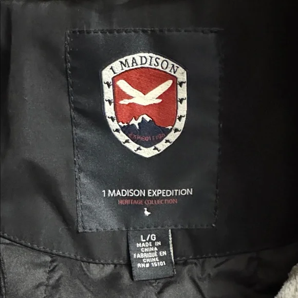 Madison Black Coat with Faux Fur Hood - Picture 2 of 14